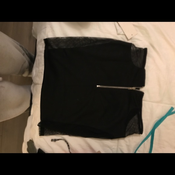 Black mesh cut out pencil skirt from tobi - Picture 2 of 3